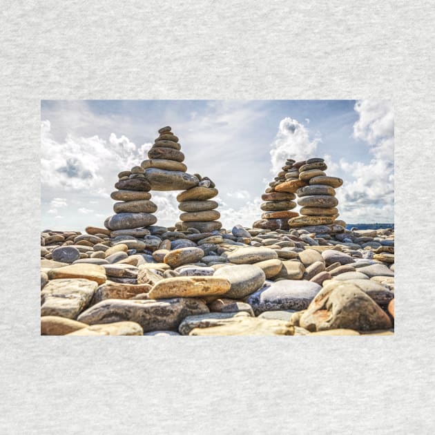 Rock Cairns, Amroth, Wales by tommysphotos